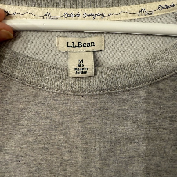 L.L. Bean Light Gray Long Sleeve Dress - Picture 3 of 4